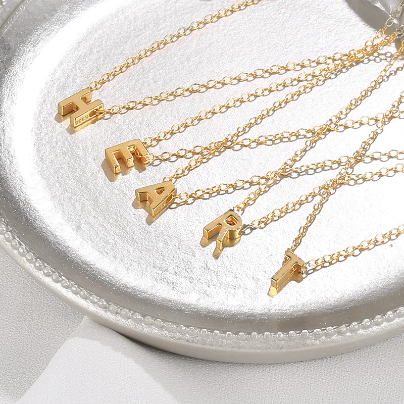 Tiny Initial Necklace