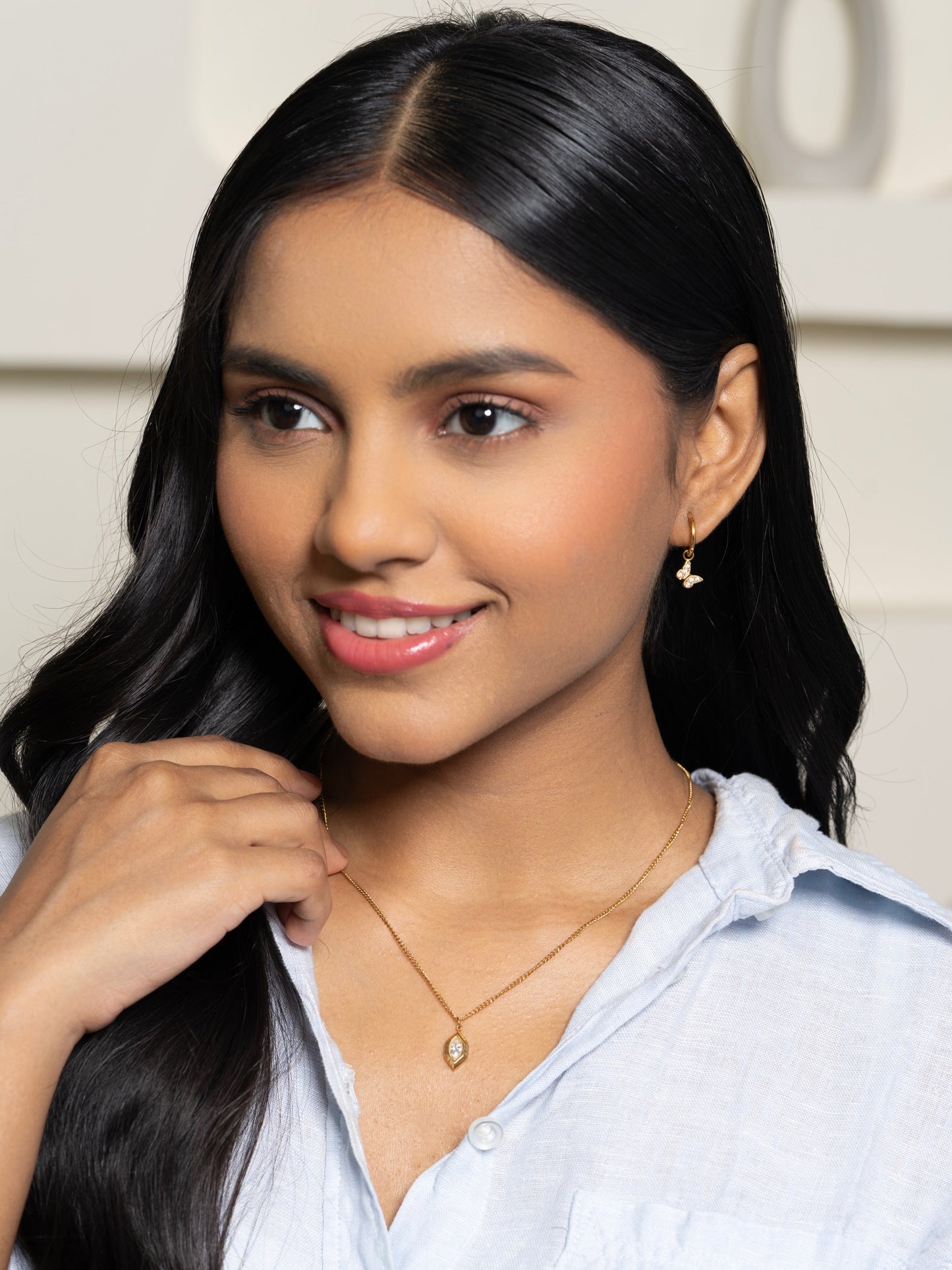 Hexagon Necklace- 18K Gold Plated