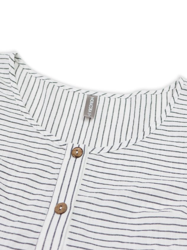 Schnalle Jersey Urlaub Gestreift Print Kleid