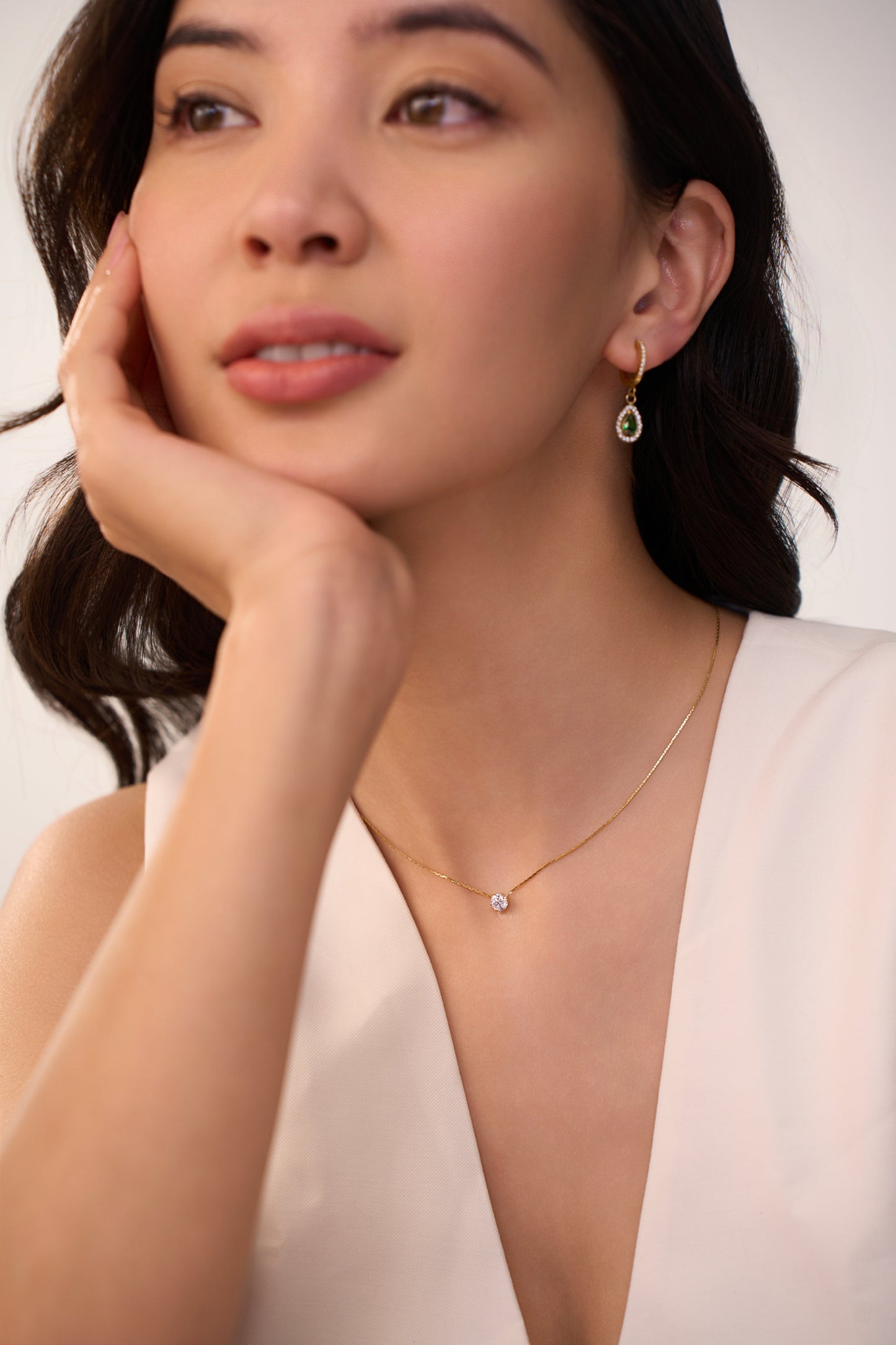 Dainty Diamond Necklace(Pack of 2)- 18K Gold Plated