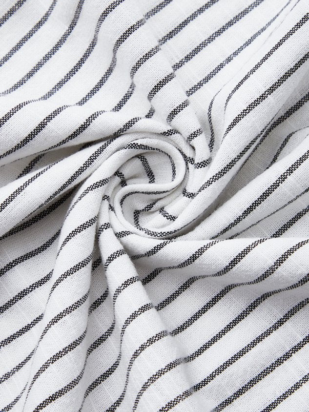 Schnalle Jersey Urlaub Gestreift Print Kleid