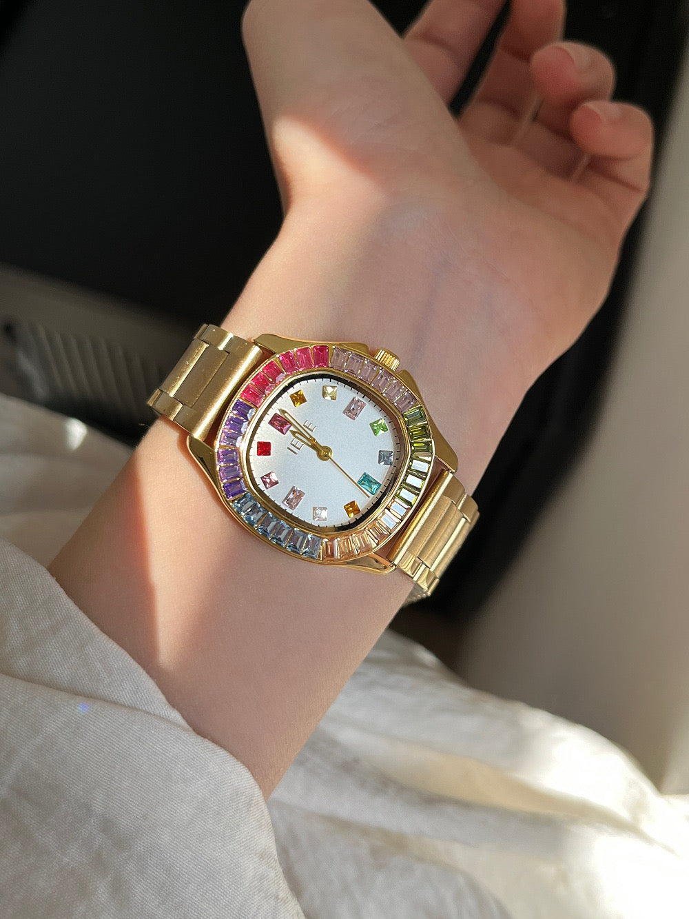 Rainbow Colorway Crystal Watch