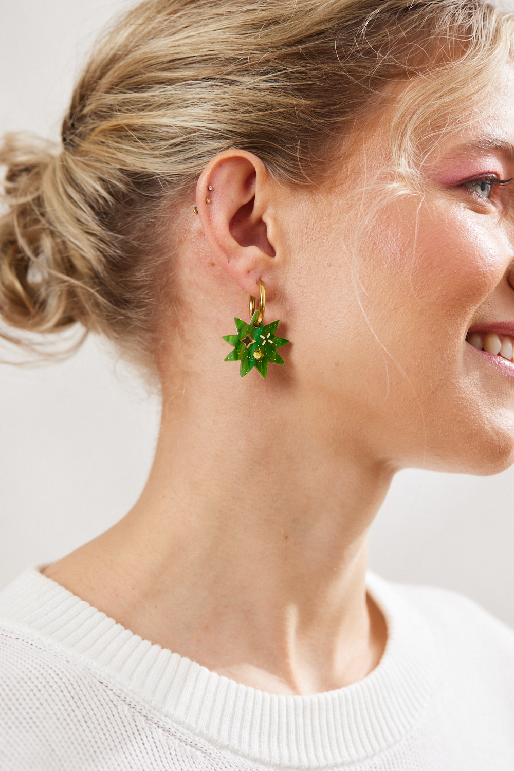 Day Night Earrings - Moss