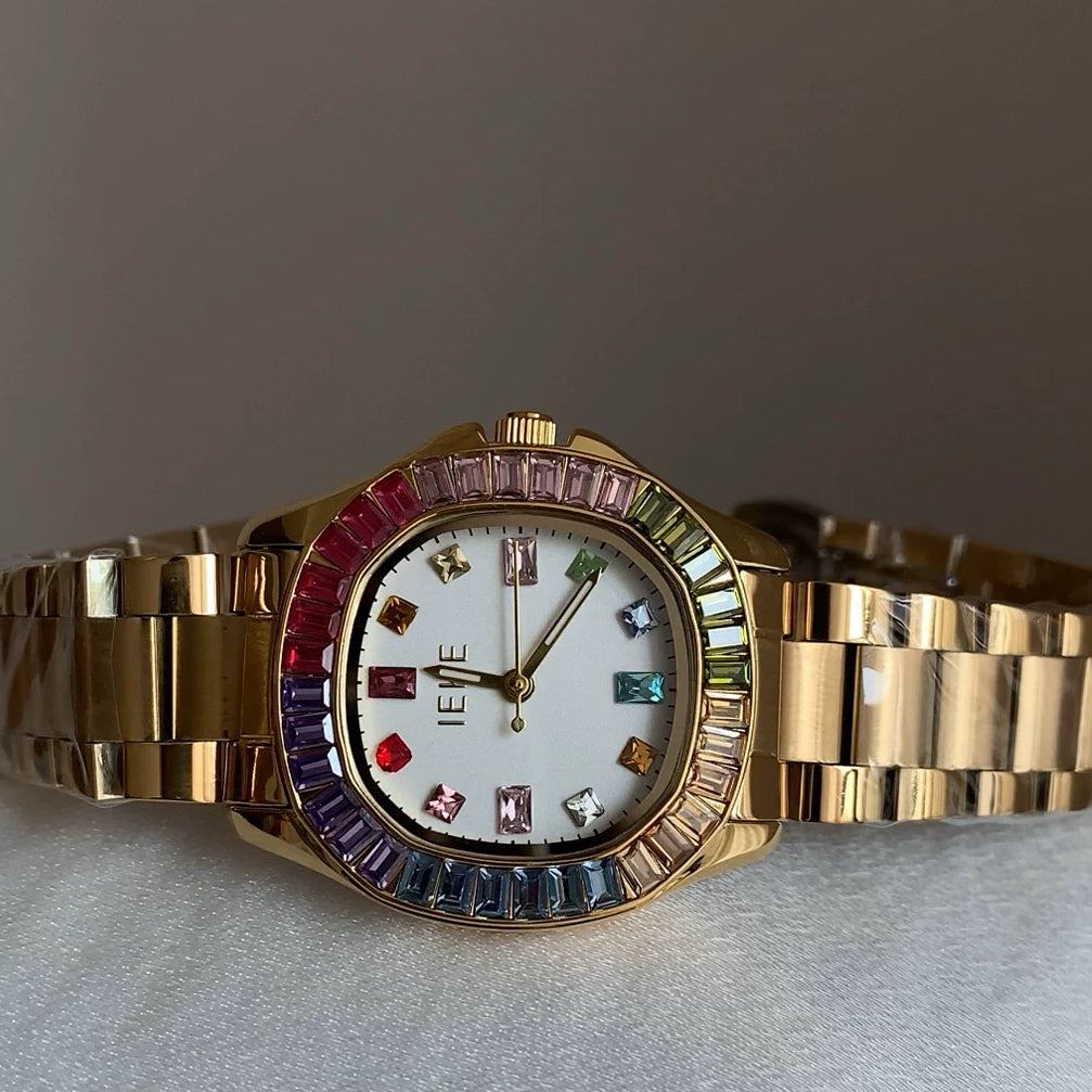 Rainbow Colorway Crystal Watch