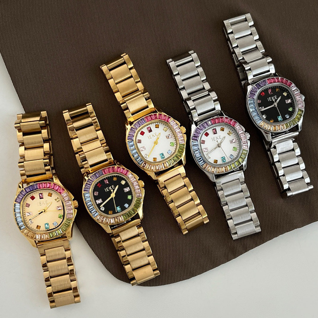 Rainbow Colorway Crystal Watch