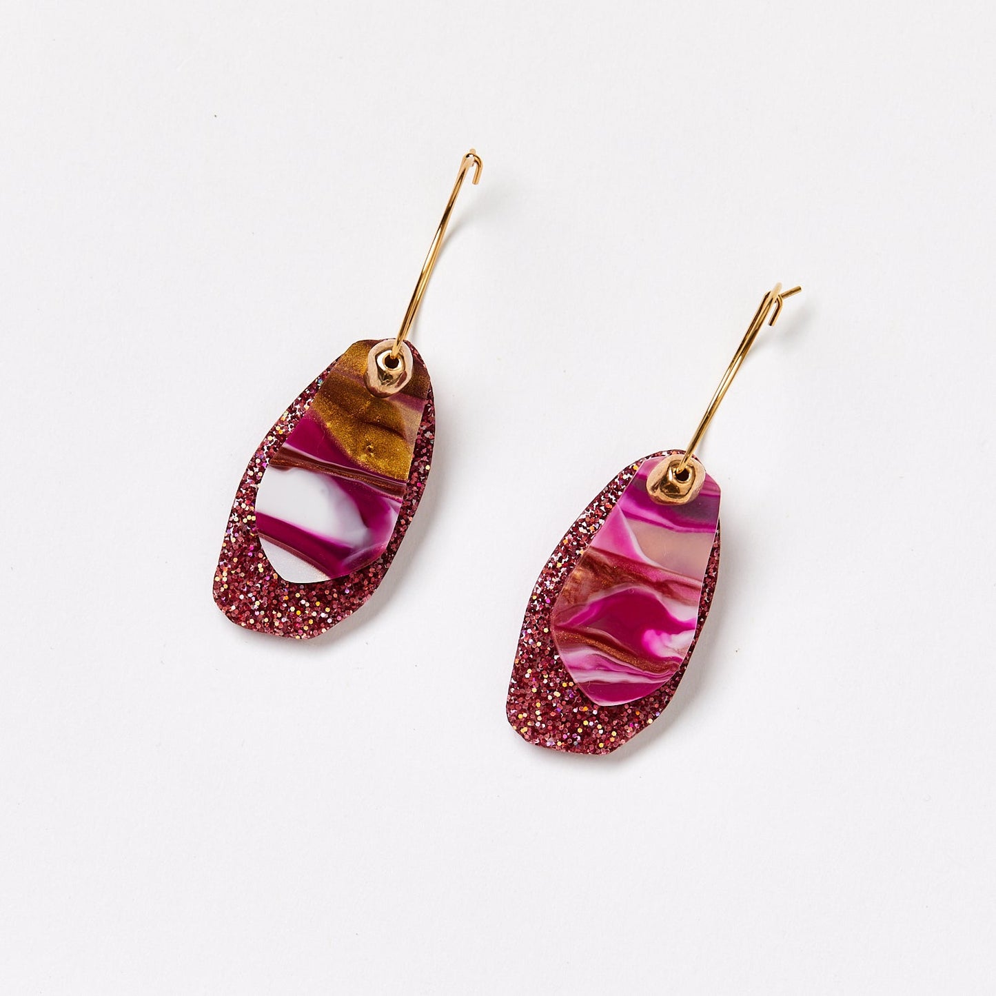 Pebble Earrings - Red Velvet
