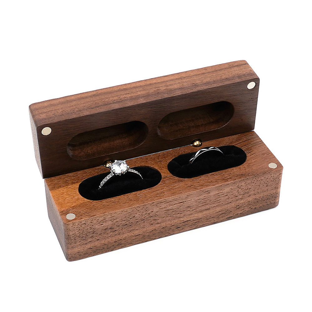 Engagement/Anniversary, Wedding Ceremony Ring Bearer Box for 3 Rings, Couples Newlyweds Valentine's Day Gift