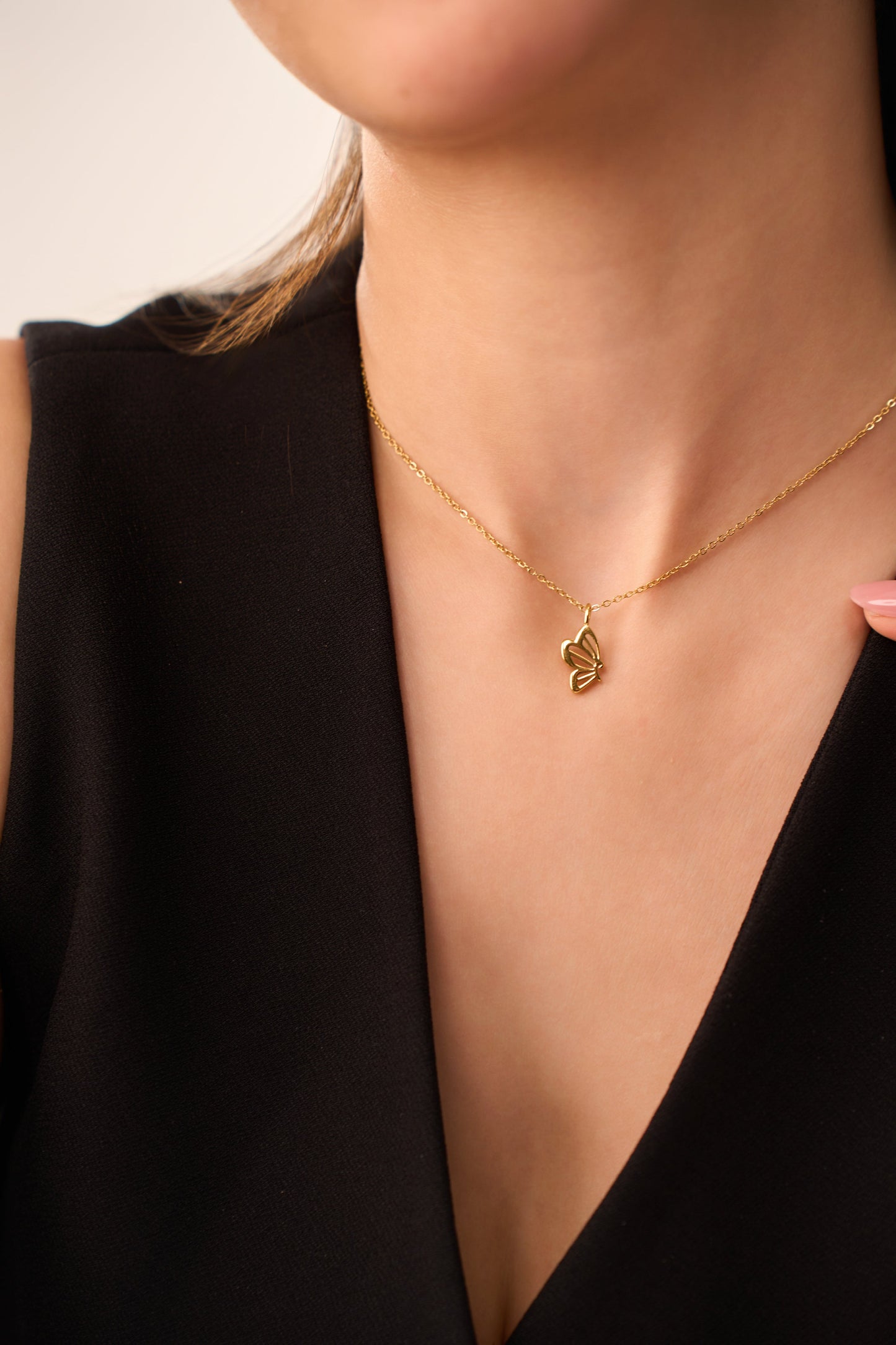 BFF Butterfly Necklace - 18K Gold Plated