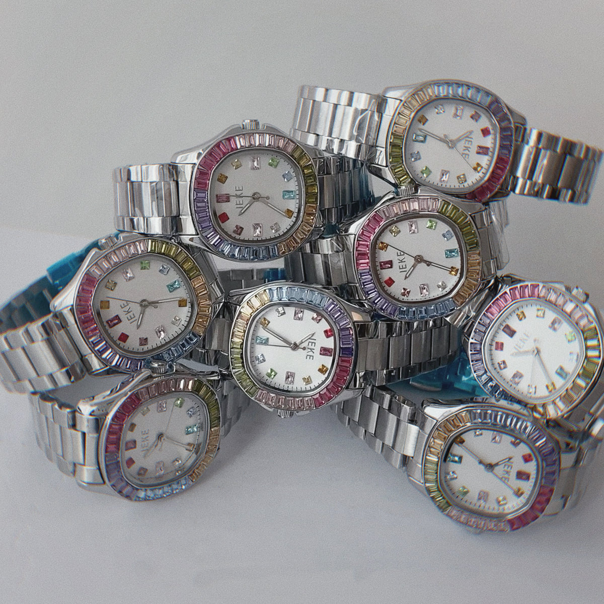 Rainbow Colorway Crystal Watch