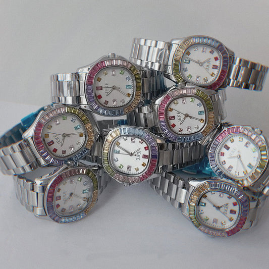 Rainbow Colorway Crystal Watch