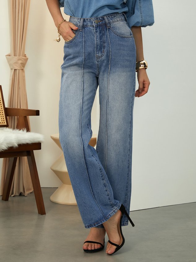 Daily Denim Regular Fit Plain Casual Jeans