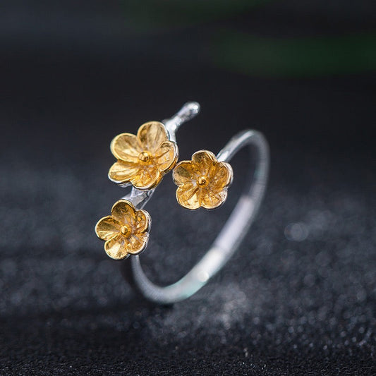 Charming Flower - Inspired Sterling Silver Ring