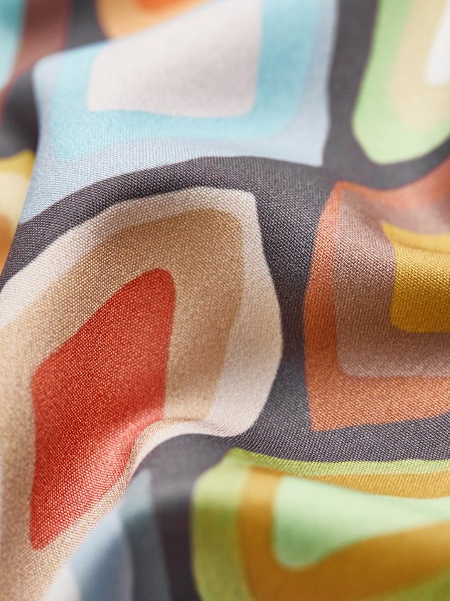 Lässig Böhmisch Geometrisch Print Kleid