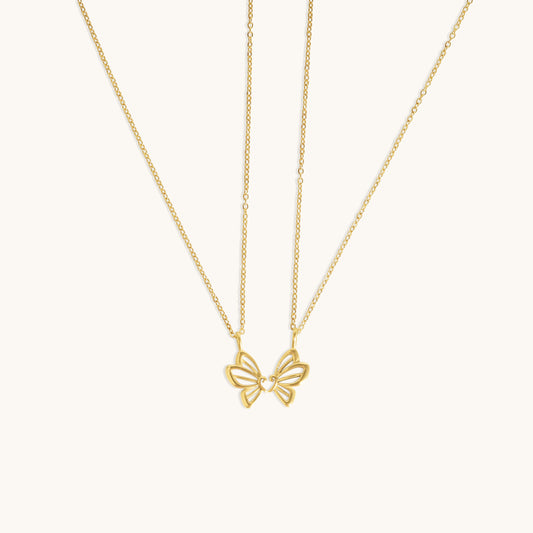 BFF Butterfly Necklace  - 18K Gold Plated