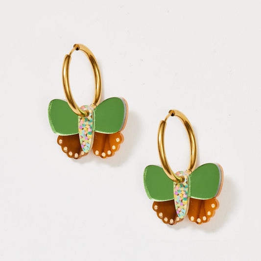 Butterfly Earrings - Fern
