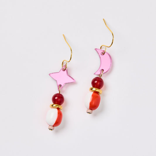 Lunar Earrings - Pink