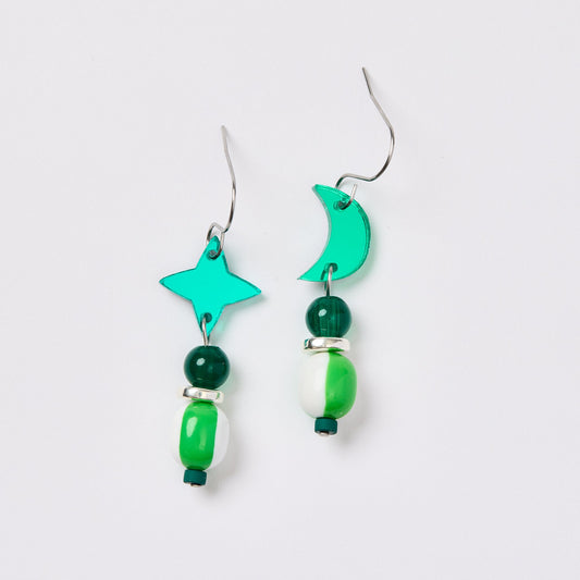 Lunar Earrings - Green