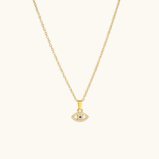 Evil Eye Necklace - 18K Gold Plated