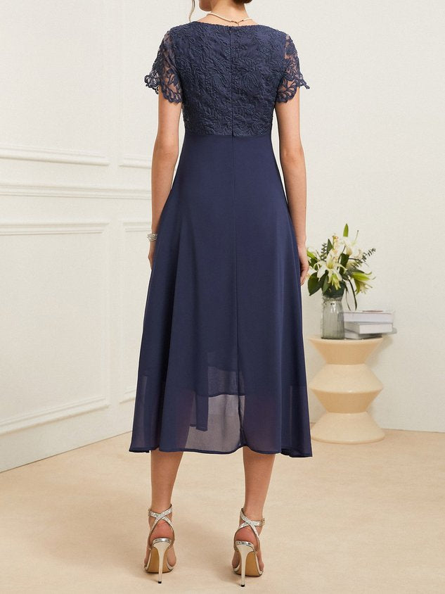 Women Elegant Mother Of The Bride Dress Wedding Guest Lace Dress