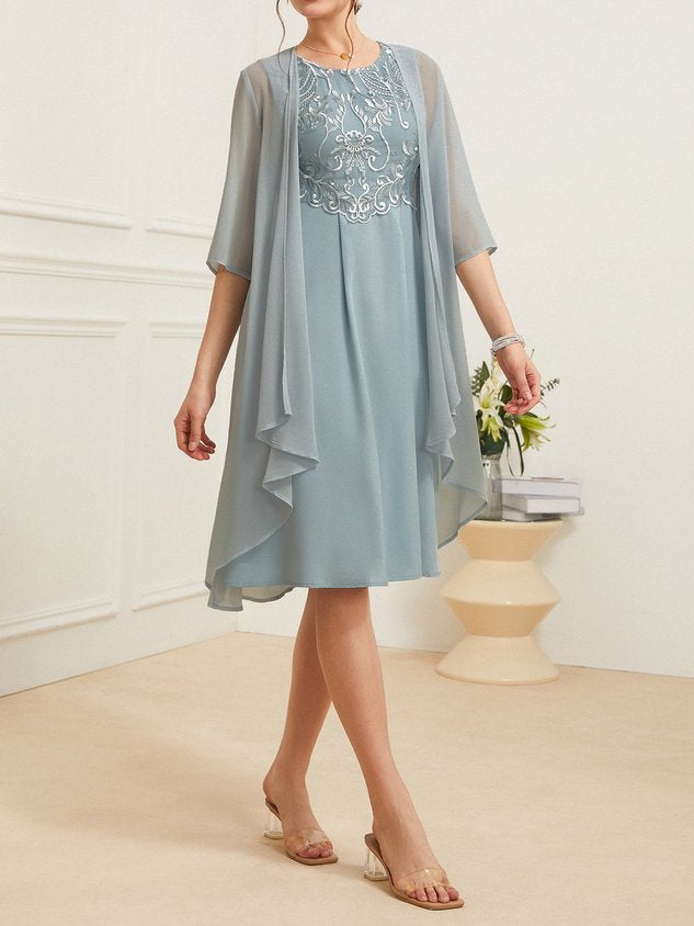 Loose Elegant Plain Two-Piece Set