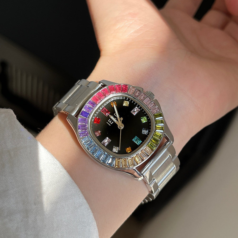 Rainbow Colorway Crystal Watch