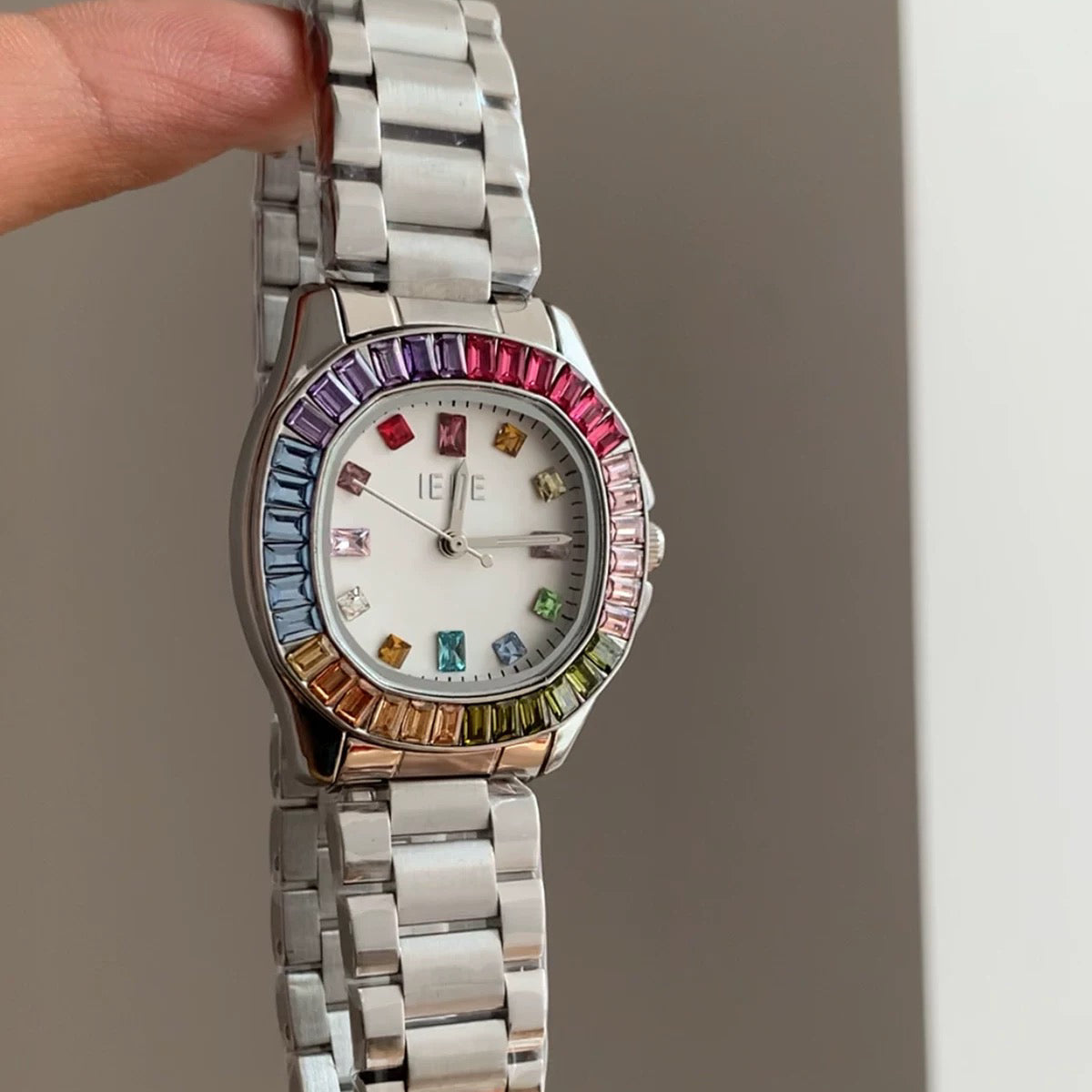 Rainbow Colorway Crystal Watch
