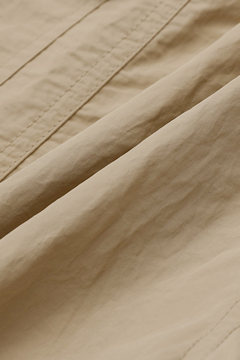 Flap Pocket Stitch Trim Low Waist Shorts