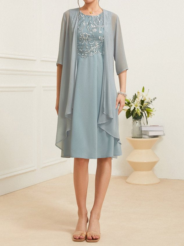 Loose Elegant Plain Two-Piece Set