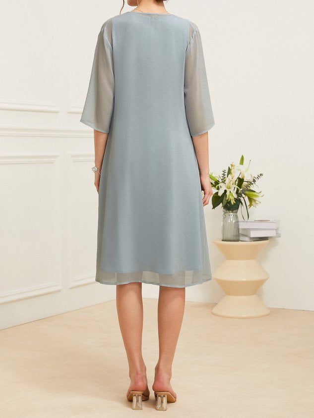 Loose Elegant Plain Two-Piece Set