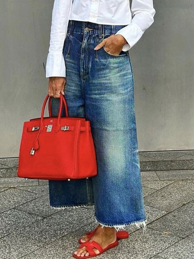 Urban Chic Denim Wide-Leg Jeans