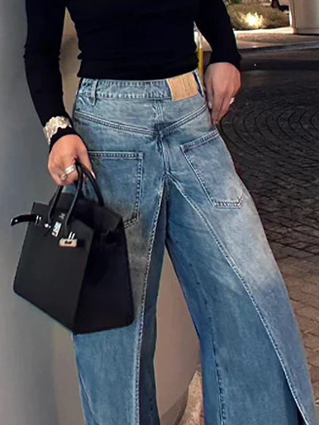 Urban Unique Design Wide Leg Jeans