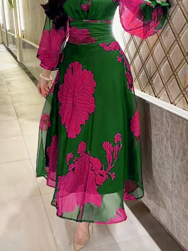 Elegant Floral A-line Skirt