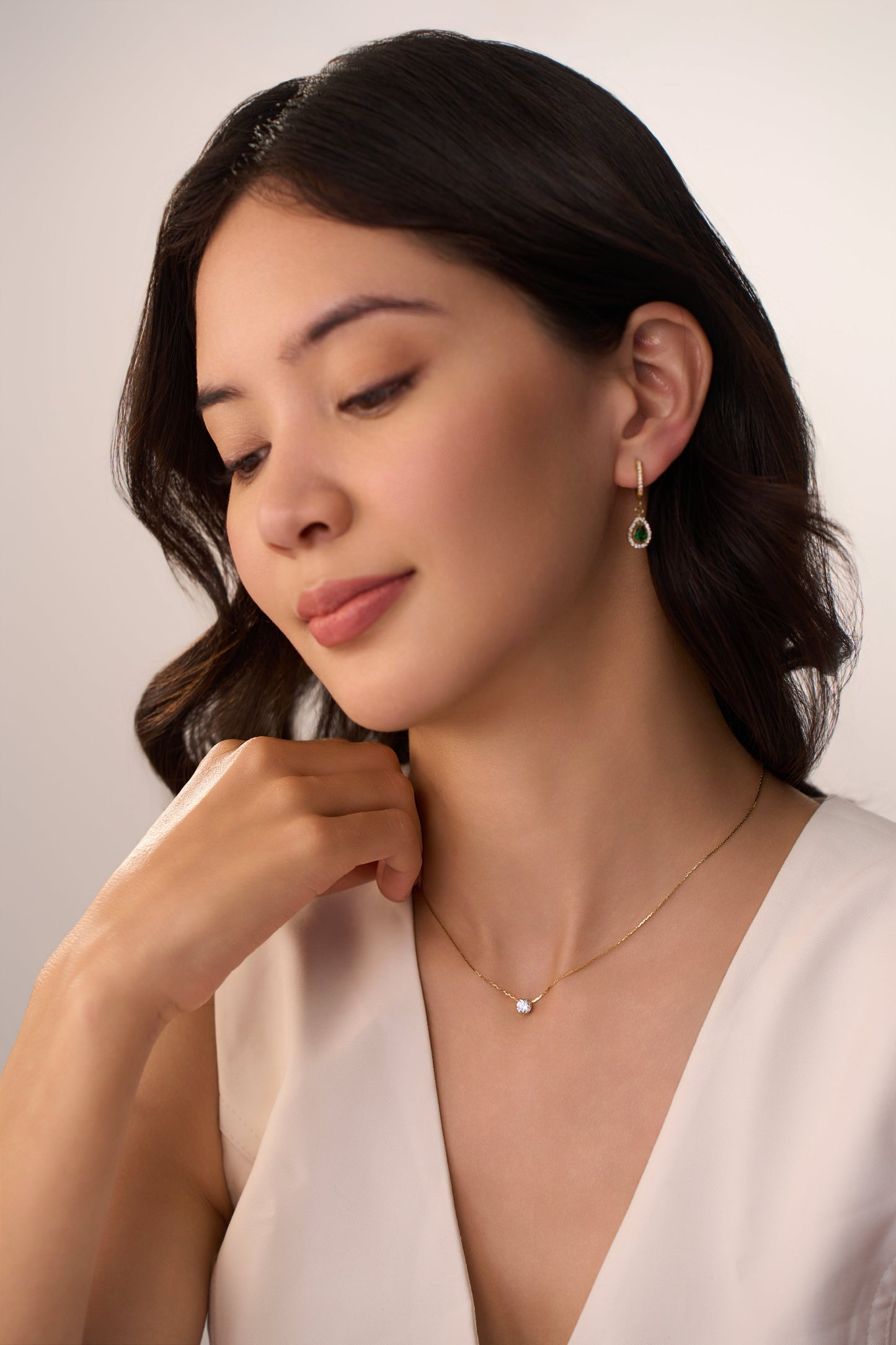 Dainty Diamond Necklace(Pack of 2)- 18K Gold Plated