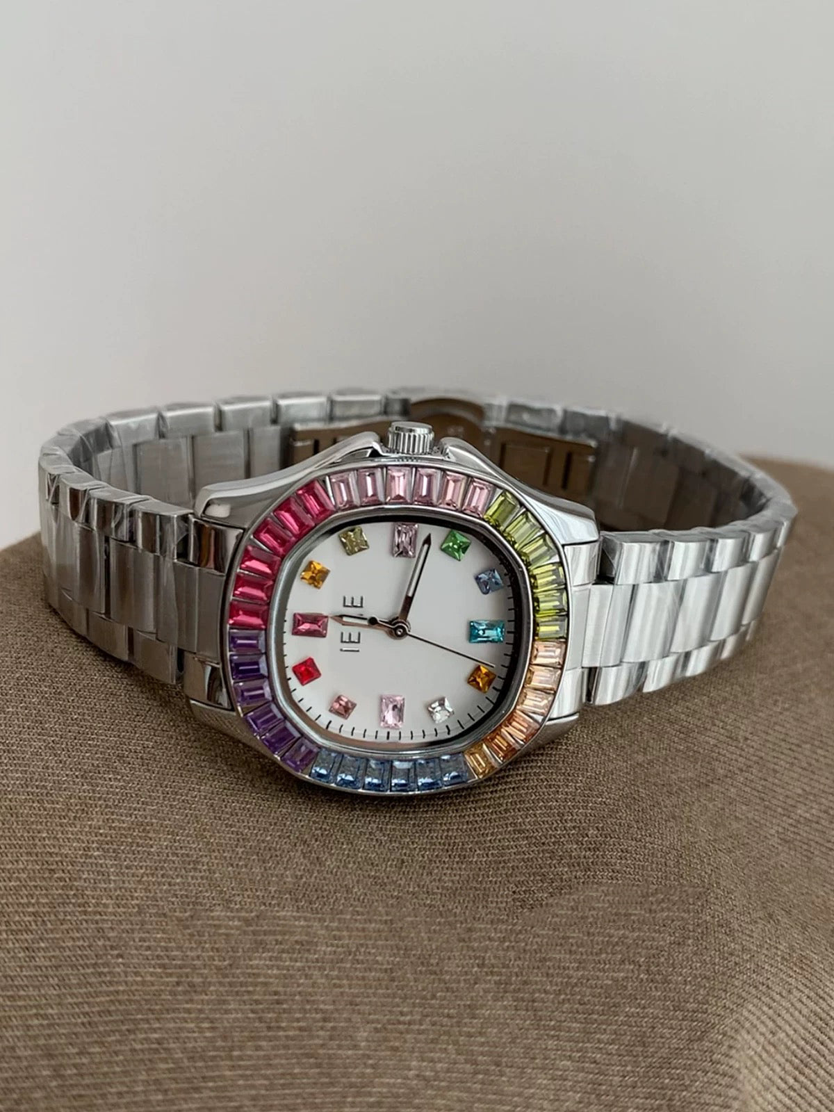 Rainbow Colorway Crystal Watch