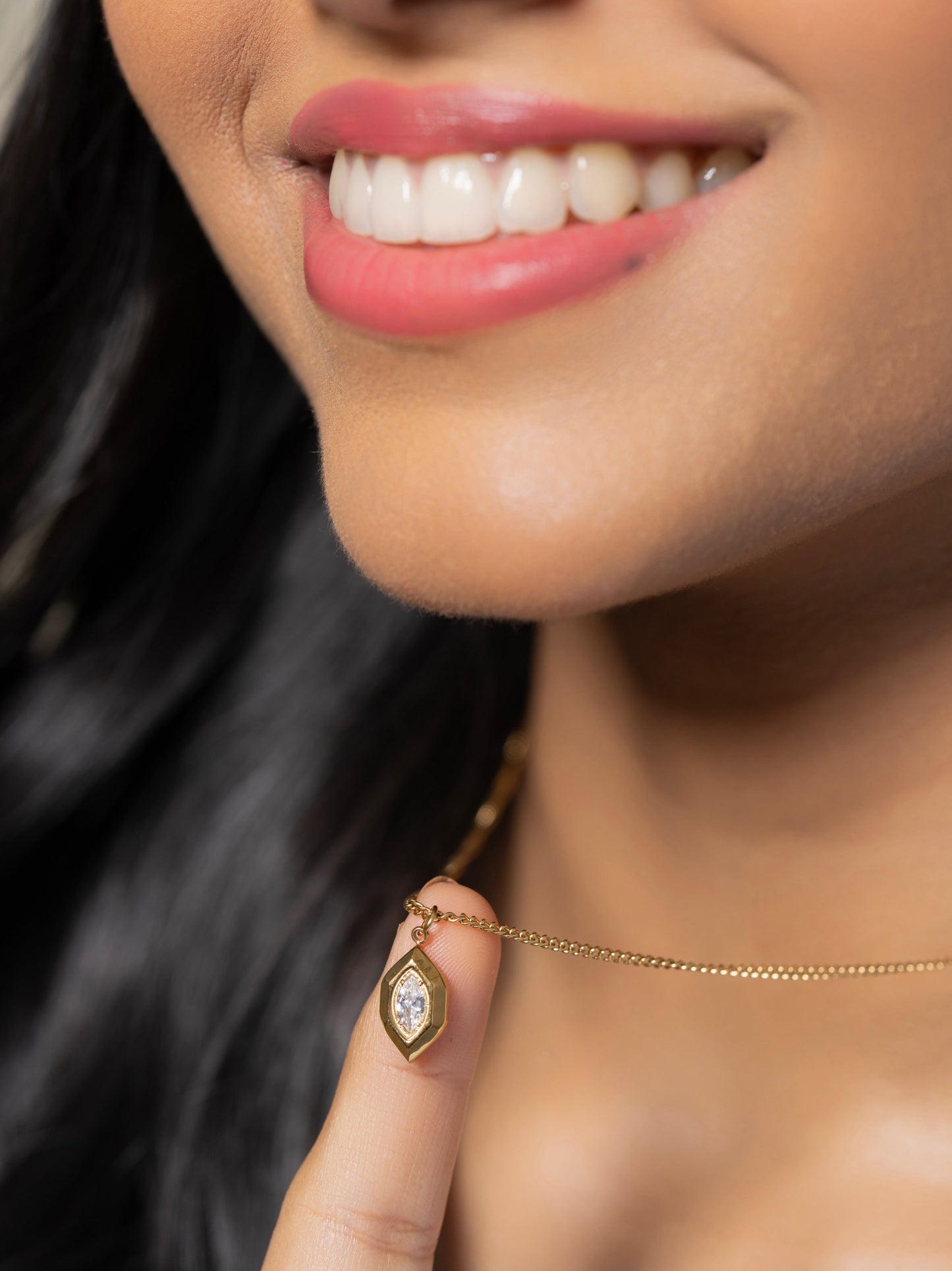 Hexagon Necklace- 18K Gold Plated