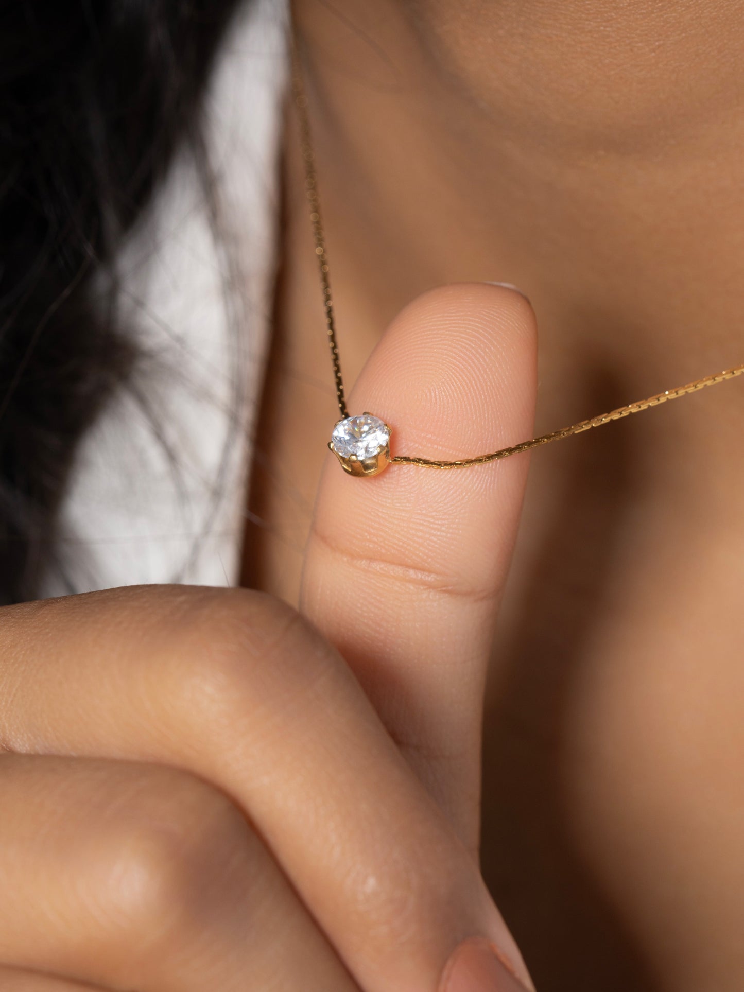 Dainty Diamond Necklace(Pack of 2)- 18K Gold Plated