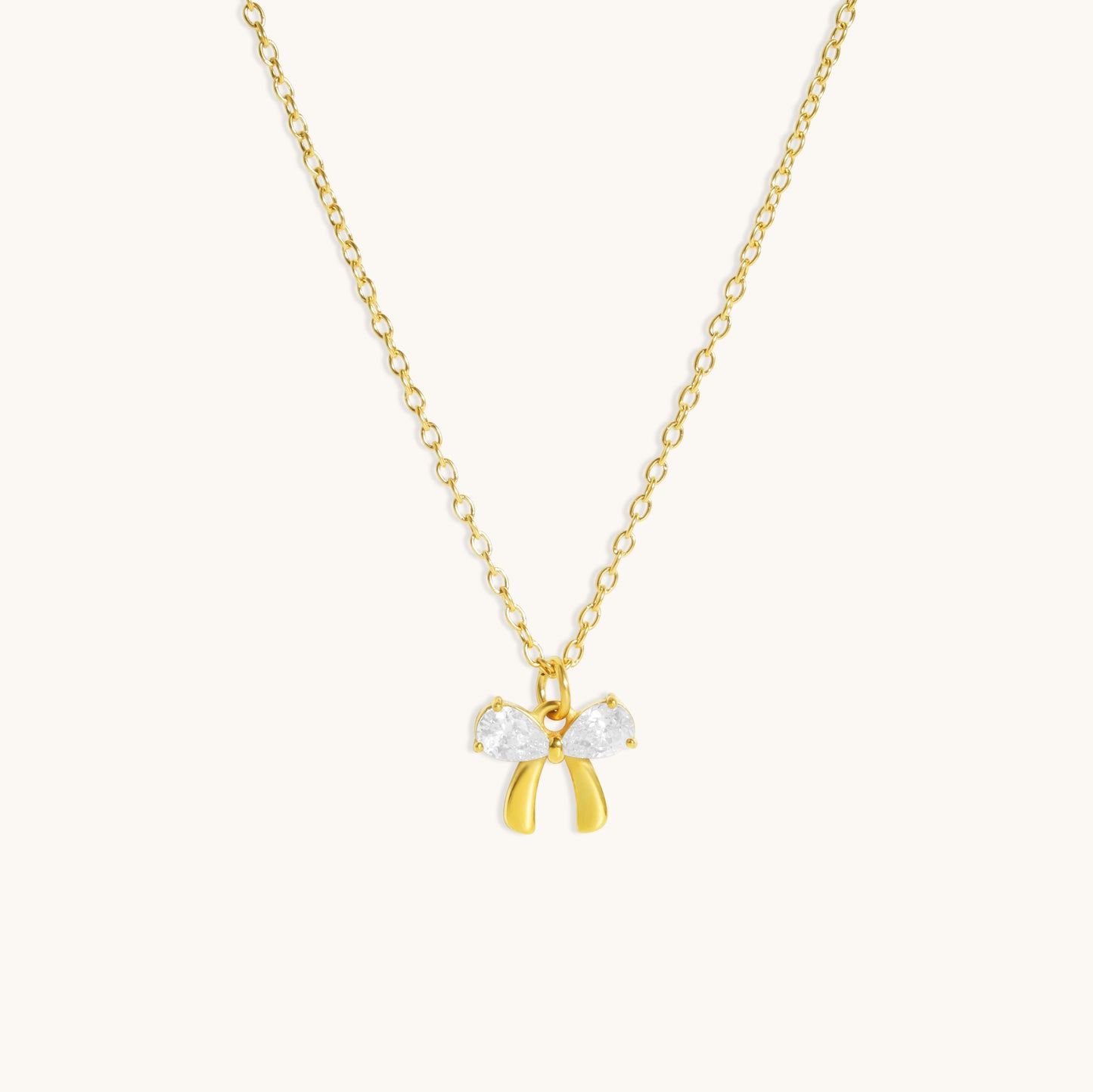 Bow Necklace  - 18K Gold Plated