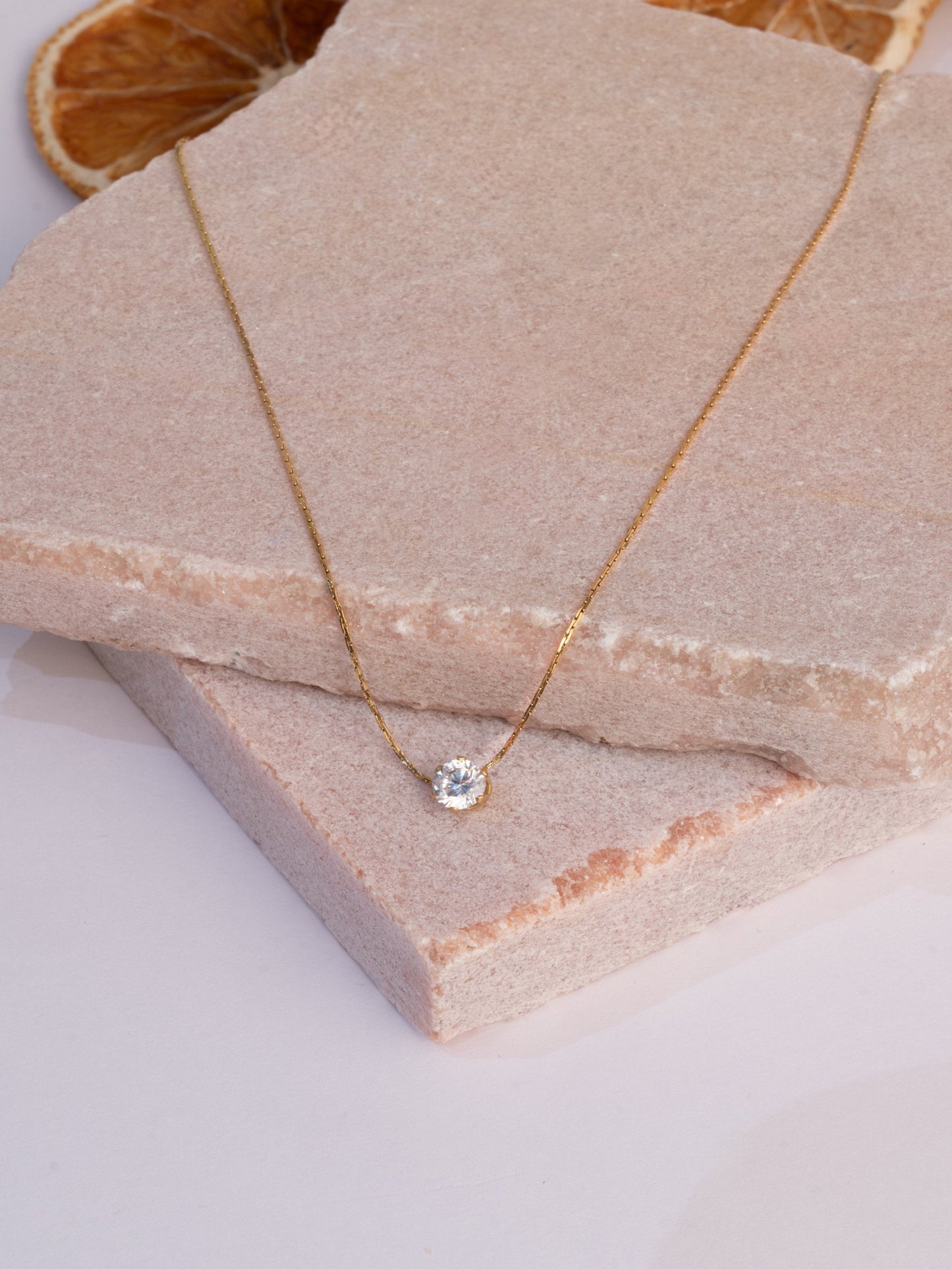 Dainty Diamond Necklace(Pack of 2)- 18K Gold Plated