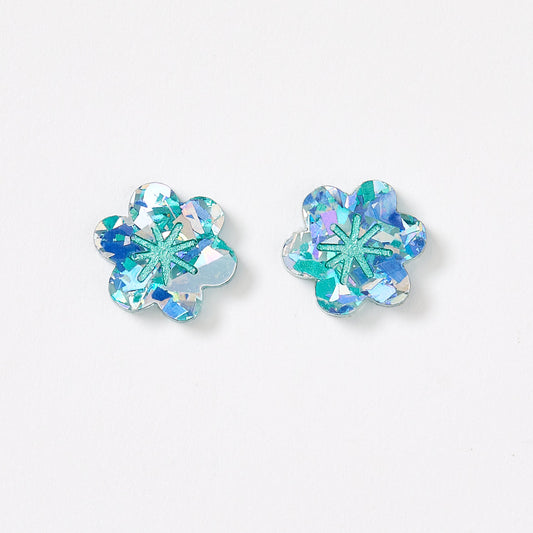 Aster Stud Earrings - Aqua