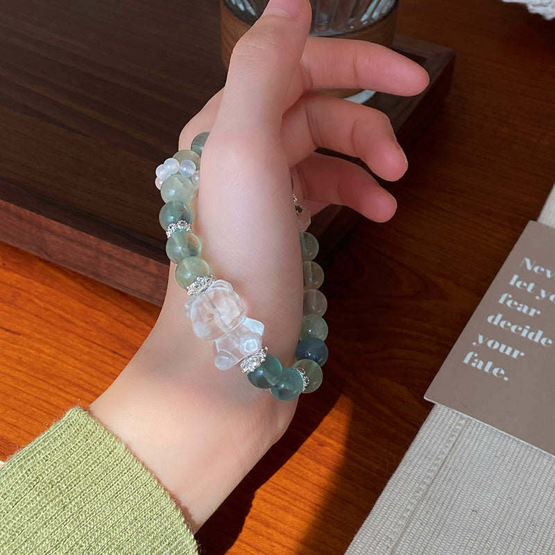 Natural Mint Green Fluorite Bracelet