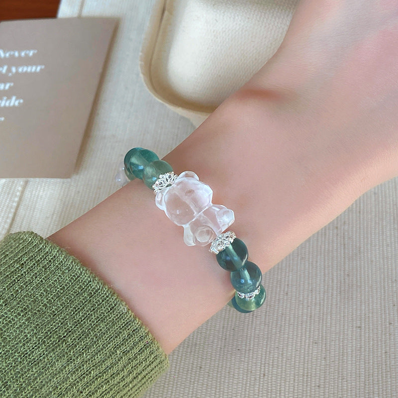 Natural Mint Green Fluorite Bracelet