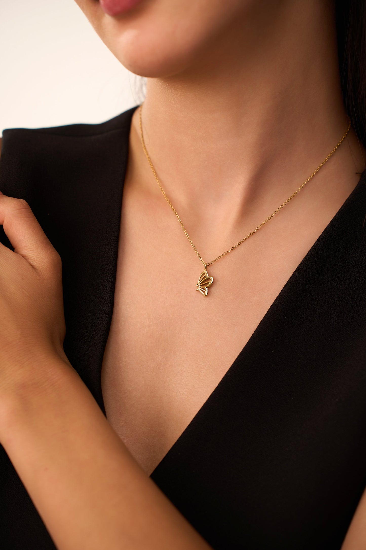 BFF Butterfly Necklace  - 18K Gold Plated