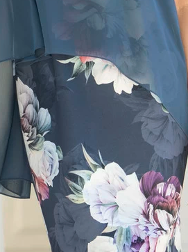 Floral Elegant Crew Neck Dress