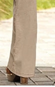 Double Button Mid Waist Straight Leg Pants
