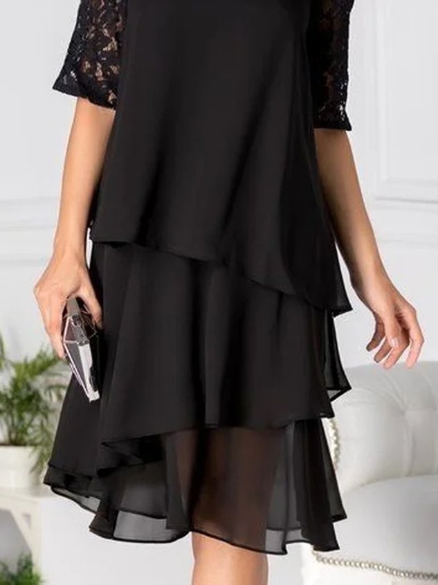 Spitze Freizeitkleid Mit Nein