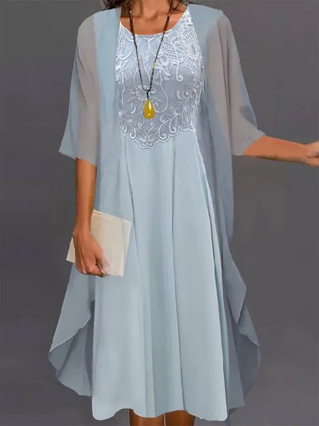 Loose Elegant Plain Two-Piece Set