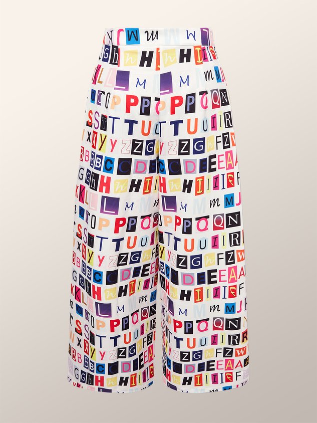 Daily Text Letters Urban Regular Fit Fashion Pants