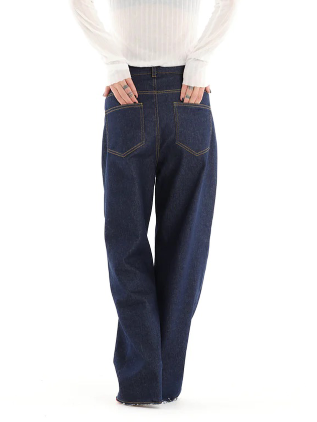 Urban Loose Heavyweight Denim Long Jeans Straight pants