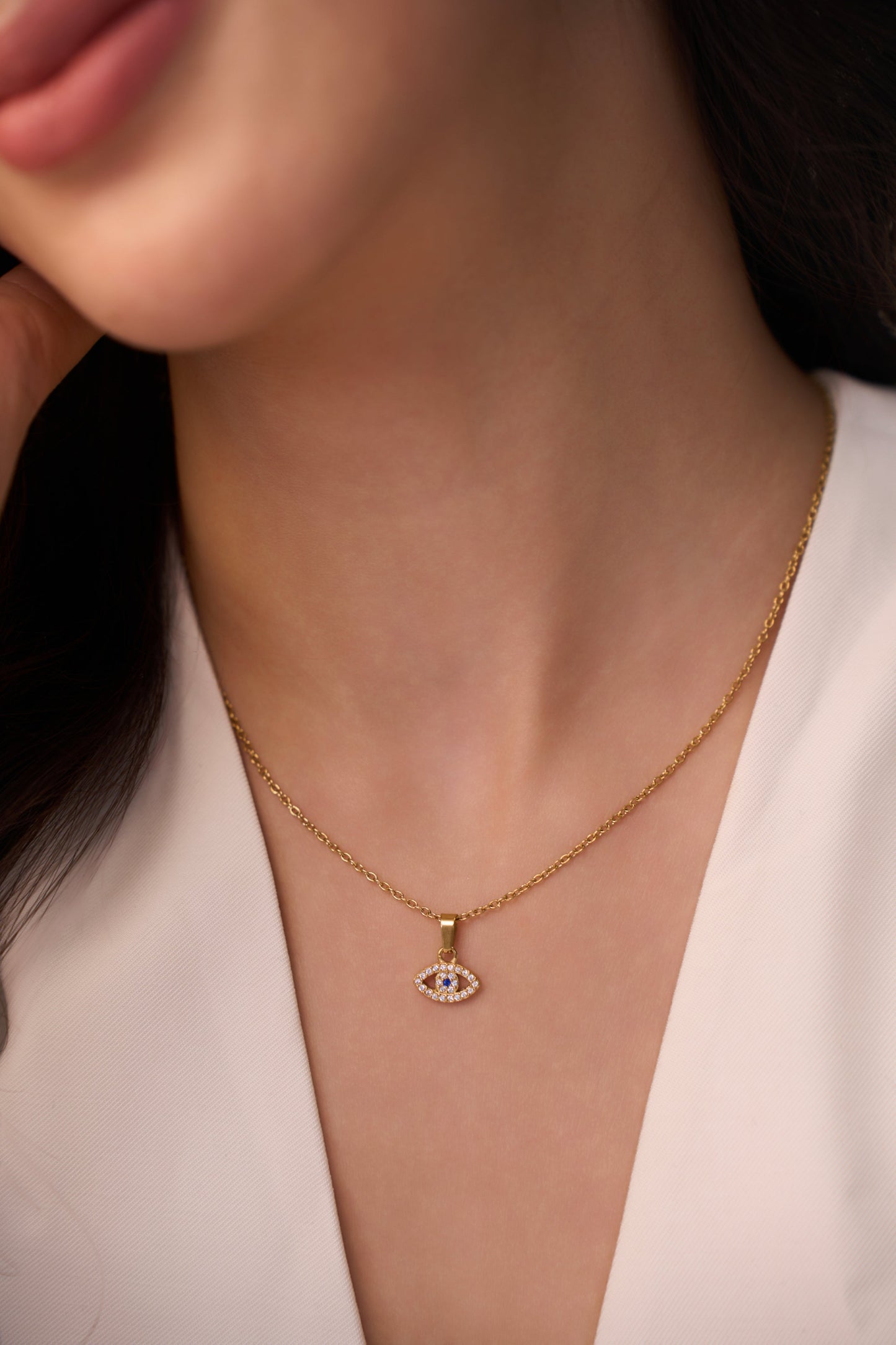 Evil Eye Necklace - 18K Gold Plated